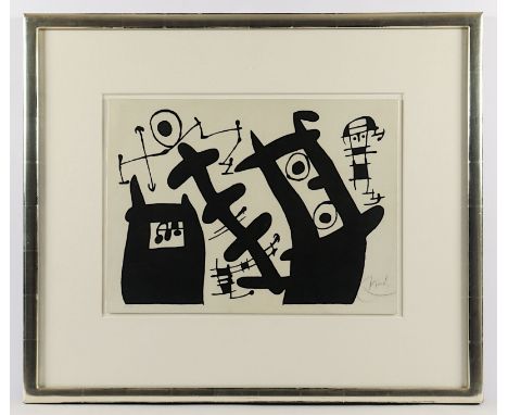 Miro, Joan, Arbeit aus "Le Lézard aux plumes d'or", Lithografie, 33,7 × 48, bez. E.A., handsigniert, Mourlot 794. Blatt 4 (vo