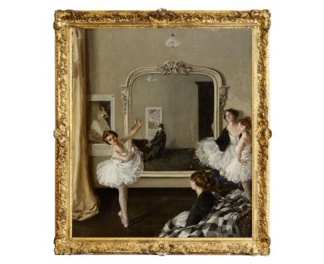 HILDA FEARON (BRITISH, 1878-1917)  THE BALLET MASTER   Signed and dated 1912, oil on canvas  129.5cm x 105cm (51in x 43in) No