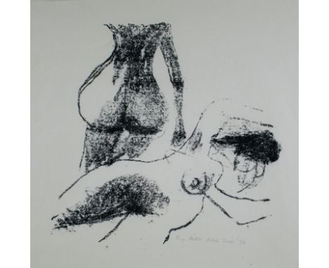 Roger Hilton (British, 1911-1975)  Female Figures Lithograph Signed , Roger Hilton , Artist Proof ' 72Framed W65cm x H63.5cm 