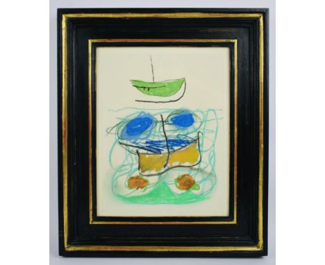 Roger Hilton (British, 1911-1975)&nbsp;
Two Boats
Pastel on paper&nbsp;
Framed W29.5cm x H35cm

ARR - Artist Resale Rights ma
