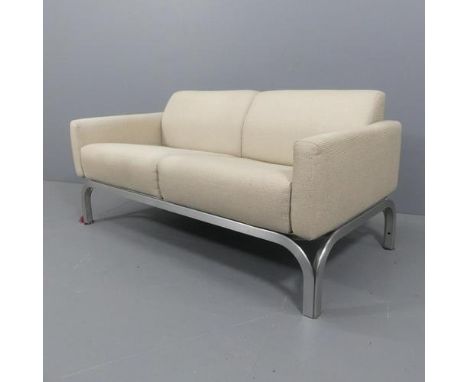 JORN UTZON for Fritz Hansen - a rare mid-century Danish New Angle two-seater sofa, designed in 1968 for the Sydney Opera Hous