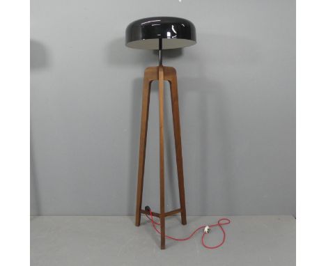 PORADA - A Pileo Alta floor lamp in solid canaletta walnut with tin plated shade. RRP £2122. Diameter 50cm, height 159cm.