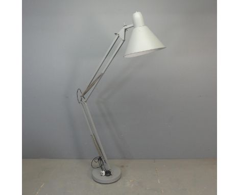 A modern anglepoise style floor lamp, marked to base BP & Co. Lighting Ltd. Height as photographed 170cm.Not PAT tested. Will