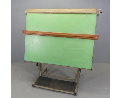 A vintage adjustable architect's drafting stand, with label for ADMEL. Dimensions as pictured - width 140cm, height 156cm, de