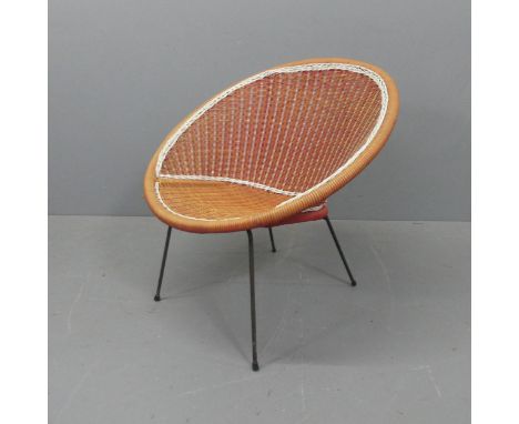 LLOYD LOOM - A vintage satellite chair.Some signs of age and use, and no maker's label.