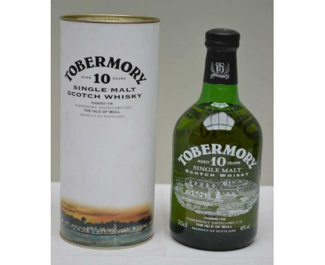TOBERMORY Single Malt Scotch Whisky, aged 10 years, The Isle of Mull, 40% volume, 1 x 70cl bottle in presentation tube 