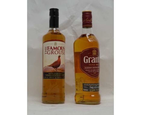 GRANT'S Scotch Whisky, Triple Wood Bland, 40% volume 1 x 70cl bottle FAMOUS GROUSE Scotch Whisky, 40% volume, 1 x 70cl bottle