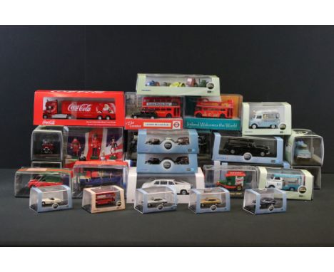 25 Cased / boxed Oxford Diecast models to include Oxford Commercials, Oxford Automobile Company, Oxford Omnibus, Coca Cola, G