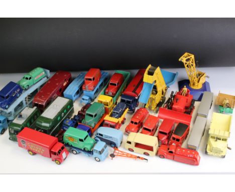 33 Mid 20th C Dinky, Corgi &amp; Matchbox diecast models, mostly commercial &amp; construction examples, to include Dinky Sup