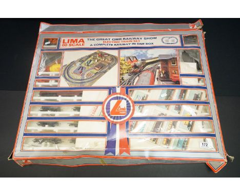 Boxed Lima OO gauge The Great GWR Railway Show train set containing Gearoge V locomotive, rolling stock and accessories, appa