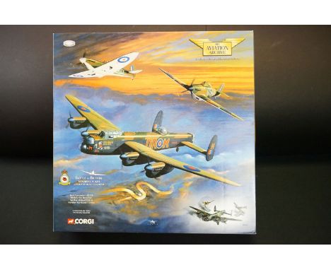 Boxed Corgi Aviation Archive ltd edn 1/72 diecast AA32602 Battle of Britain Memorial Flight Set with certificate, appearing c
