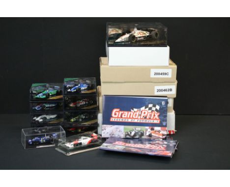 19 Cased diecast racing car models to include 10 x Onyx Heritage (3 x Heritage Classics - 5017 Williams Renault &amp; associa