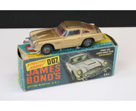 Boxed Corgi 261 James Bond 007 Aston Martin DB5 diecast model with ejector figure and secret instructions, diecast gd with so