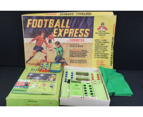 Boxed Subbuteo Football Express Five a Side pitch/court plus a boxed Subbuteo Continental Ediiton and boxed HW Newcastle Unit