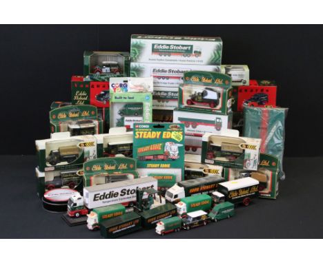 28 Boxed Eddie Stobart diecast models to include Corgi, Atlas Editions, Vanguards and Lledo examples, featuring Vanguards VA0