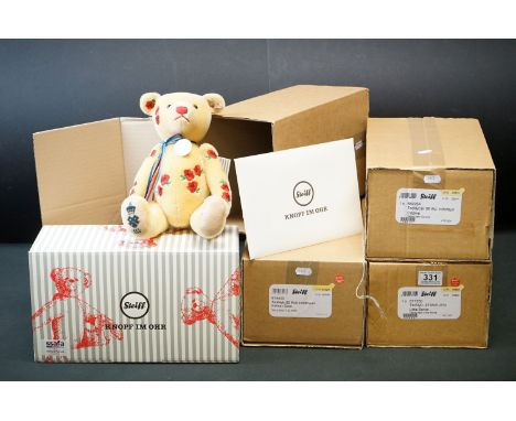 Four boxed Steiff bears to include 677250 Little Santa, 682254 Teddy Bear Cookie, 674433 Dom Baer 3 22 mohair and 690549 Armi