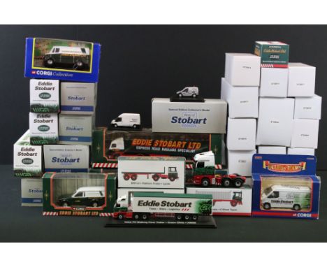 31 Boxed Eddie Stobart diecast models to include Corgi, Atlas and Oxford examples, ex 