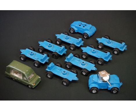 Nine Lone Star International Peace Force diecast models (one complete) plus a Triang Spot On Military Field Kitchen model, pl