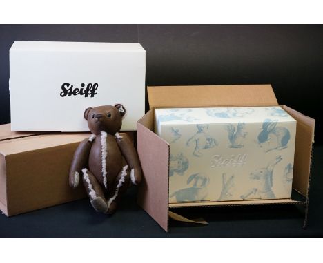 Two boxed Steiff limited edition bears, to include 025884 Zauberwald &amp; 674174 Jager Bar with certificate no. 77, both in 