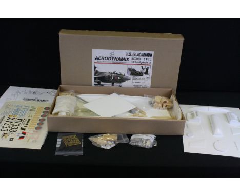 Boxed &amp; unbuilt Aerodynamix 1/32 H.S. Blackburn Buccaneer S M K 2 vacuform &amp; metal model kit, with instructions. Cont