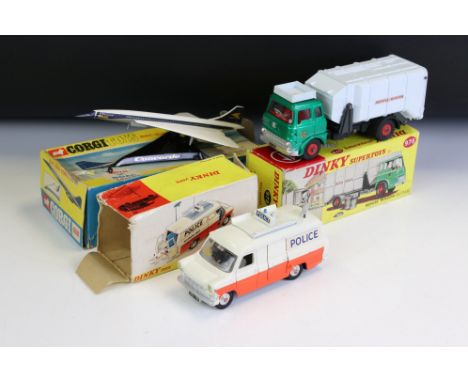 Three boxed diecast models to include 2 x Dinky (978 Refuse Wagon &amp; 287 Police Accident Unit ith 4 x cones &amp; 2 x road