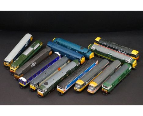 14 OO gauge Diesel locomotives to include Lima Marston Vale, Lima Royal Oak, Hornby Railfreight 58001 etc 