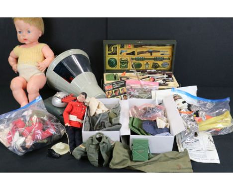 Palitoy Action Man - Three action figures (featuring Red Devil and Astronaut), with clothing &amp; accessories to include spa