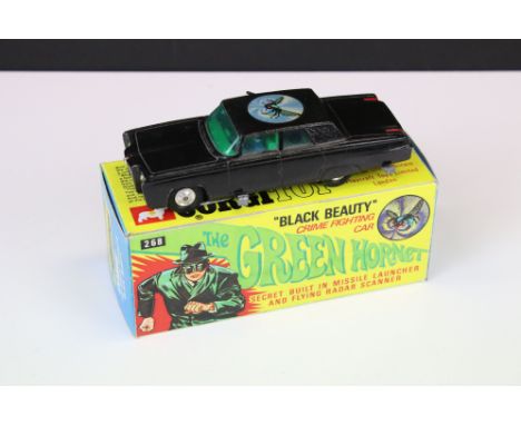 Boxed Corgi 268 The Green Hornet Black Beauty diecast model in reproduction box &amp; inner display stand, diecast showing so