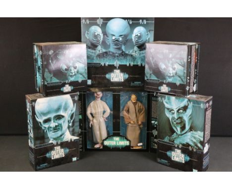 Six boxed Sideshow Toy / Sideshow Collectibles The Outer Limits figures and figure sets to include O.B.I.T. &amp; The Man Who