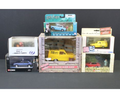 Five Boxed TV-related diecast models to include 4 x Corgi (CC01601 Last of the Summer Wine, 05201 Only Fools and Horses, CC06