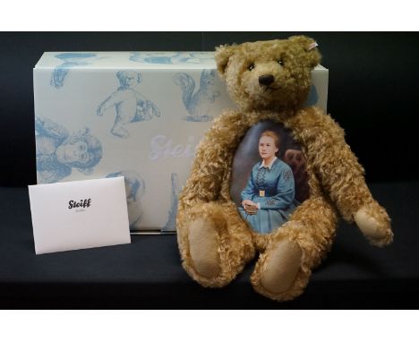 Boxed limited edition Steiff 038655 Margarete Steiff Teddy Bear, certificate no. 285, approx. 65cm, in original packaging, ex