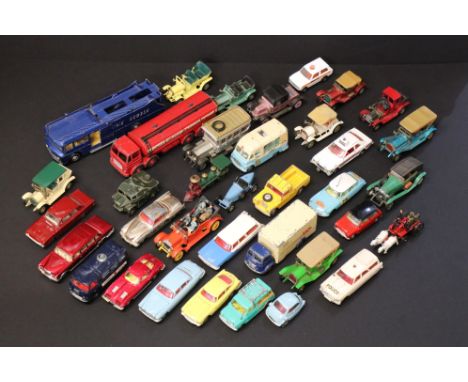 35 Mid 20th C onwards play worn diecast models to include Corgi, Lesney Triang Spot On &amp; Matchbox featuring Corgi Major E
