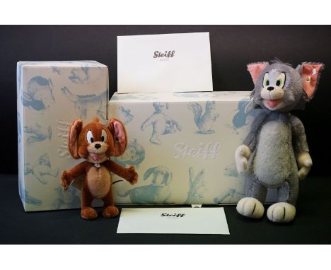 Tom &amp; Jerry - Two boxed Steiff limited edition toys, 354588 ' Tom ' certificate no. 729 &amp; 354595 ' Jerry ' certificat