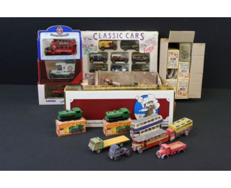 11 Boxed diecast models to include 2 x Matchbox 75 Series 47 Pannier Locomotive, Corgi &amp; Lledo plus a group of vintage wo