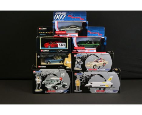Seven boxed Corgi James Bond 007 diecast models to include 3 x James Bond Collection (04201, 65201 &amp; 65401), 2 x Goldeney