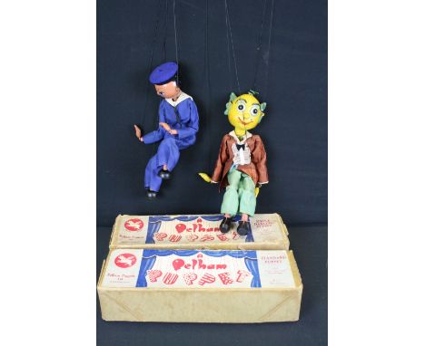 Two boxed Pelham Puppets to include Mr Turnip &amp; Sailor Boy, good overall condition with tatty boxes 