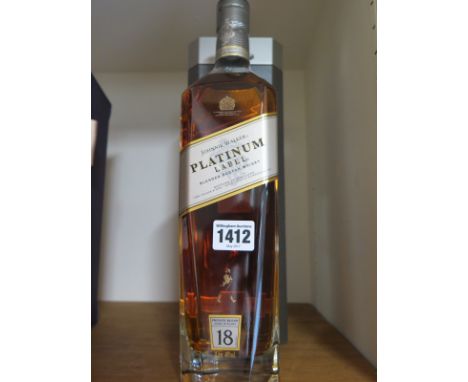 A 1 Litre bottle of Johnnie Walker Platinum Label 18 year old blended Scotch Whisky  40% vol