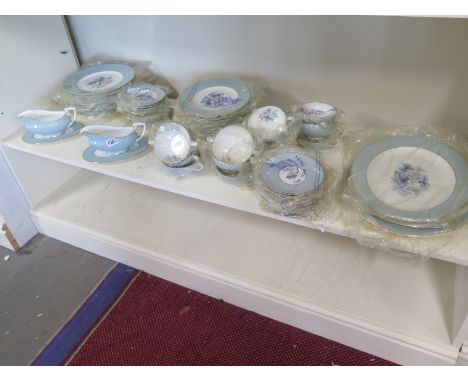 Royal Worcester fine bone china - 12 setting dinner service Woodland pattern - all good, some usage marks with original sleev