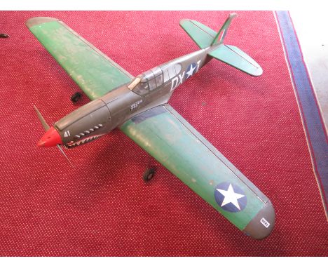 A model of a WWII Mustang with engine - wingspan 152cm - not tested for working, no radio control