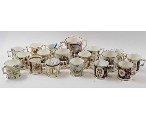 A collection of 20th century collectors cups and mugs including Royal Crown Derby, Royal Worcester and various others 