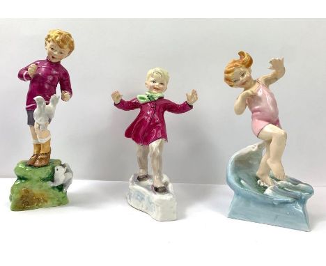 Three Royal Worcester months of the year, "January", 'July" and "October"
