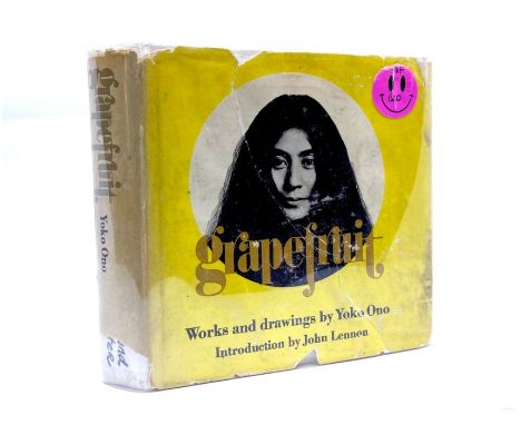 Ono, Yoko. Grapefruit, first US edition, stated first printing, New York: Simon &amp; Schuster, 1970. Hardcover, 12mo, unclip