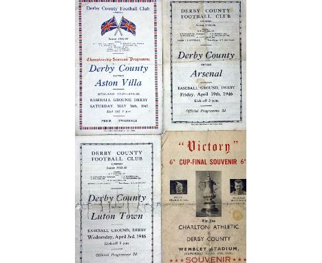 A collection of vintage football programmes, mostly 1960s to 1970s, predominantly Derby County (home &amp; away) with approxi