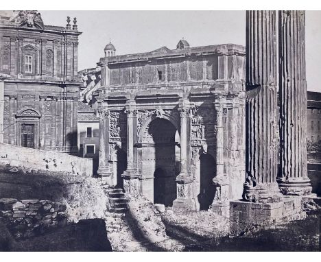 Eugène Constant (French, active Italy, 1848-55). Four views of Rome, salt print or similar process, very fine paper mounted o