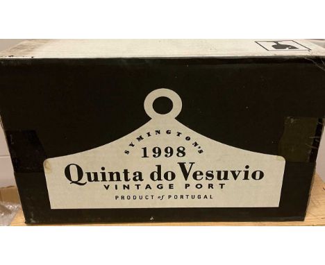 Quinta do Vesuvio Vintage Port 1998, 6 bottles in polished wood case, with outer carton