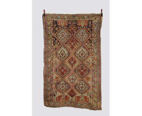 Shirvan hexagonal column rug, south east Caucasus, late 19th/early 20th century, 8ft. x 4ft. 10in. 2.44m. x 1.47m. Overall we