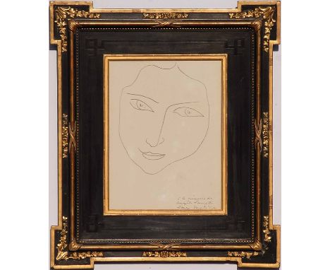 HENRI MATISSE 'Portrait of Angela Lamotte', 1945, original lithograph, on watermarked paper, signed in the plate, 32cm x 25cm