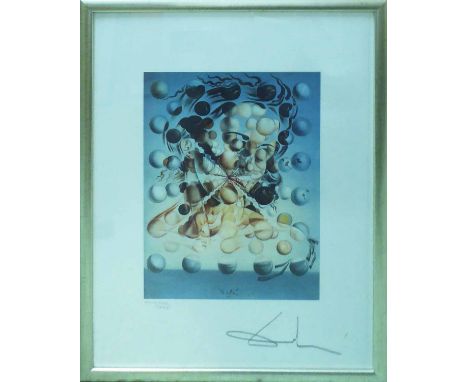 SALVADOR DALI 'Galathea of the Spheres', lithograph on BFK Rives paper, signed in the plate, with artist's blind stamp, 1785/