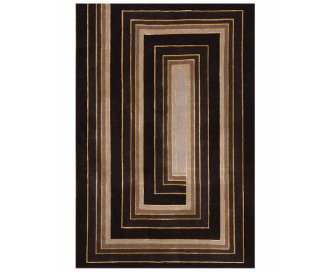 THE RUG COMPANY CARPET, 428cm x 306cm, 'Deco Spiral' designed by Tim Gosling.