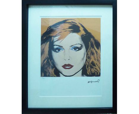 ANDY WARHOL 'Debbie Harry/Blondie', 1980, lithograph hand numbered ltd edition 92/100 by Leo Castelli Gallery, edited by Geor